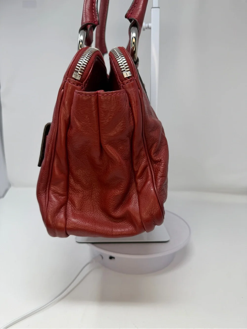 Marc Jacobs Red Calfskin Leather Blake PushLock Satchel Bag Fall 2005 collection
